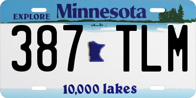 MN license plate 387TLM