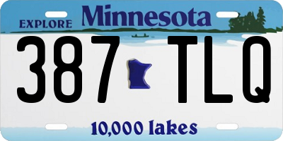 MN license plate 387TLQ