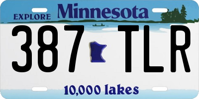 MN license plate 387TLR