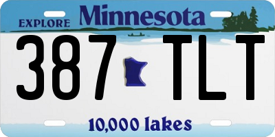 MN license plate 387TLT