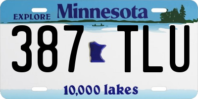 MN license plate 387TLU