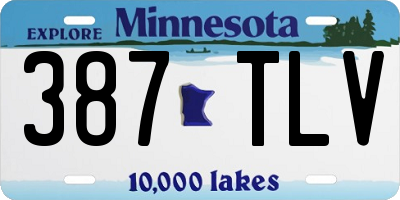 MN license plate 387TLV