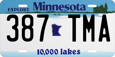 MN license plate 387TMA