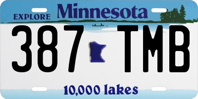 MN license plate 387TMB