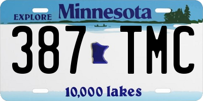 MN license plate 387TMC
