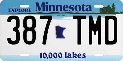 MN license plate 387TMD