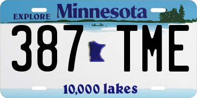 MN license plate 387TME