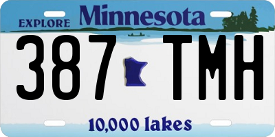 MN license plate 387TMH