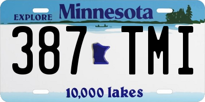 MN license plate 387TMI