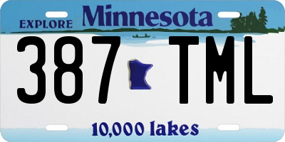 MN license plate 387TML