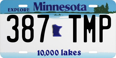MN license plate 387TMP