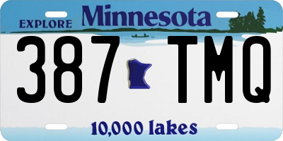 MN license plate 387TMQ