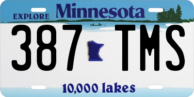 MN license plate 387TMS