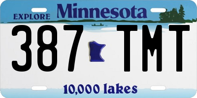 MN license plate 387TMT