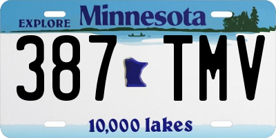 MN license plate 387TMV