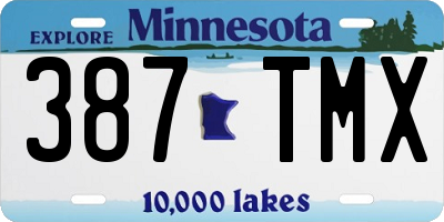 MN license plate 387TMX