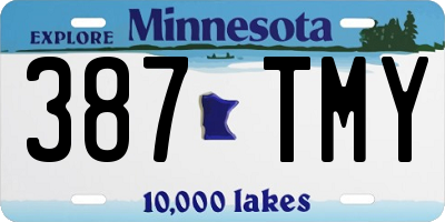 MN license plate 387TMY