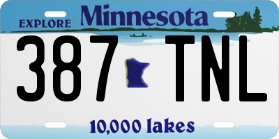 MN license plate 387TNL