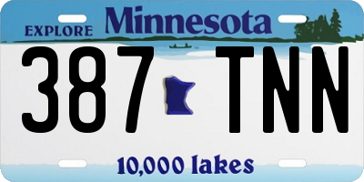 MN license plate 387TNN