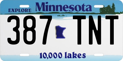MN license plate 387TNT