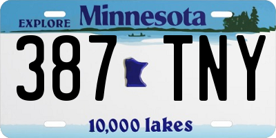 MN license plate 387TNY