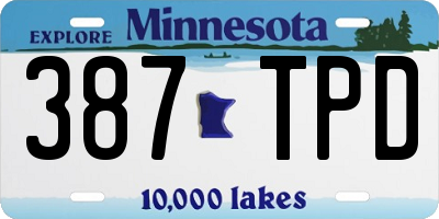 MN license plate 387TPD