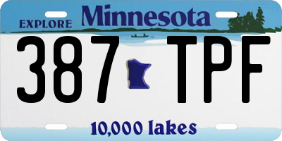 MN license plate 387TPF