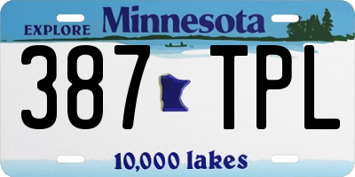 MN license plate 387TPL
