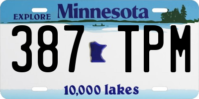 MN license plate 387TPM
