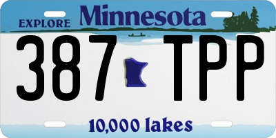 MN license plate 387TPP