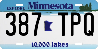 MN license plate 387TPQ