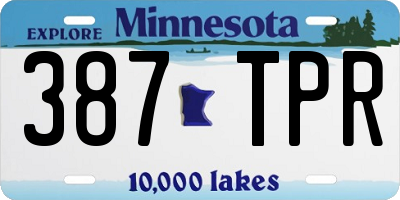 MN license plate 387TPR