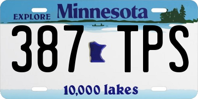 MN license plate 387TPS