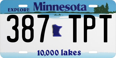 MN license plate 387TPT