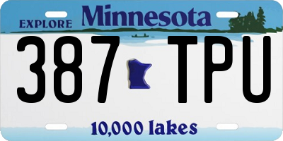 MN license plate 387TPU