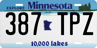 MN license plate 387TPZ