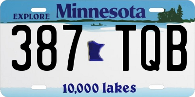 MN license plate 387TQB