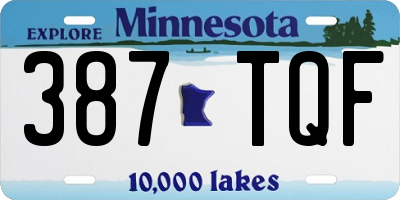 MN license plate 387TQF