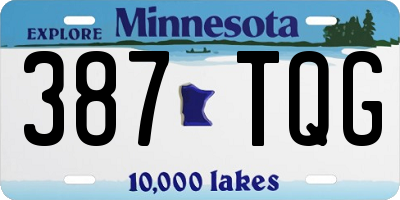 MN license plate 387TQG