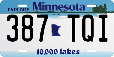 MN license plate 387TQI