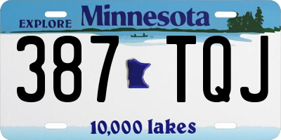 MN license plate 387TQJ