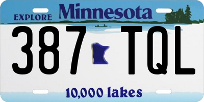 MN license plate 387TQL