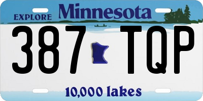 MN license plate 387TQP