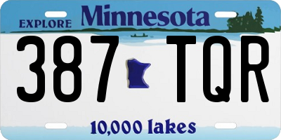 MN license plate 387TQR