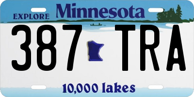 MN license plate 387TRA