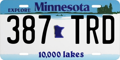 MN license plate 387TRD