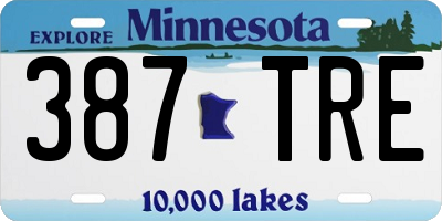 MN license plate 387TRE