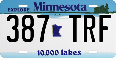 MN license plate 387TRF