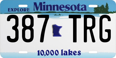 MN license plate 387TRG