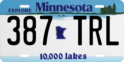 MN license plate 387TRL